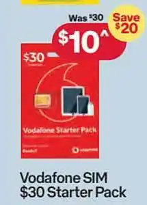 Australia Post Vodafone sim $30 starter pack offer