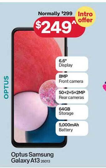Australia Post Optus samsung galaxy a13 offer
