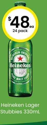 The Bottle O Heineken lager stubbies 330ml offer