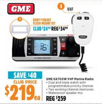 Anaconda Gme gx700w vhf marine radio offer