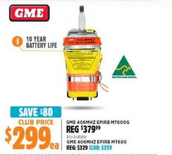 Anaconda Gme 406mhz epirb mt600g offer
