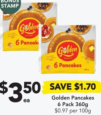 Drakes Golden Pancakes 6 Pack 360g offer
