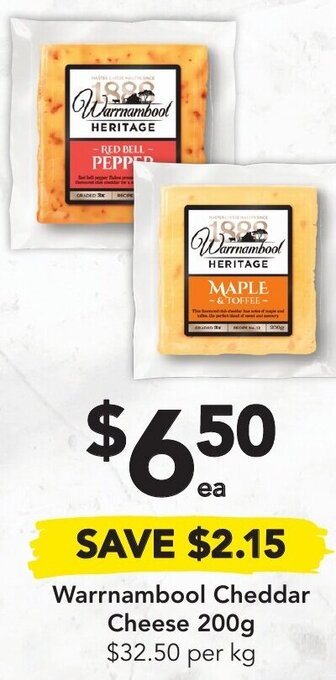 Warrnambool Cheddar Cheese 200g