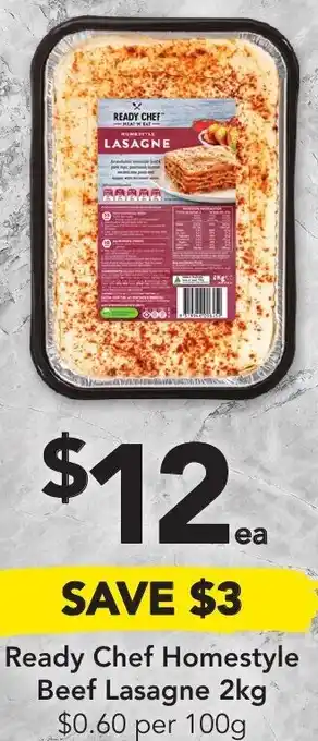 Drakes Ready Chef Homestyle Beef Lasagne 2kg offer