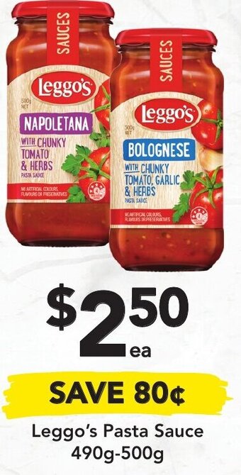 Drakes Leggo's Pasta Sauce 490g-500g offer