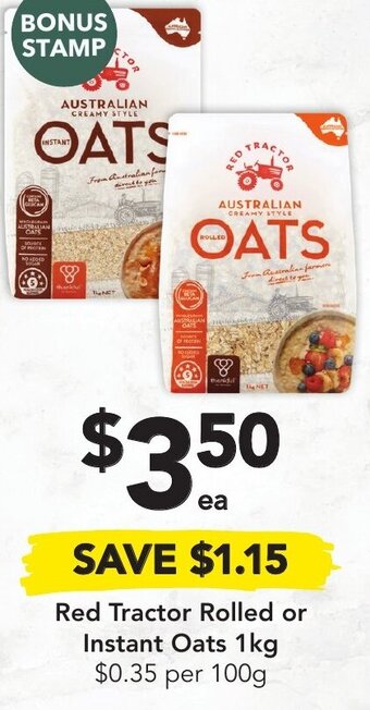 Drakes Red Tractor Rolled Or Instant Oats 1kg offer