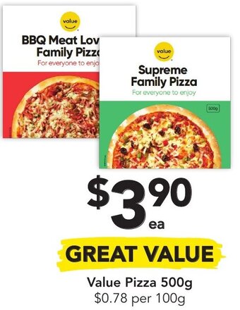 Drakes Value Pizza 500g offer