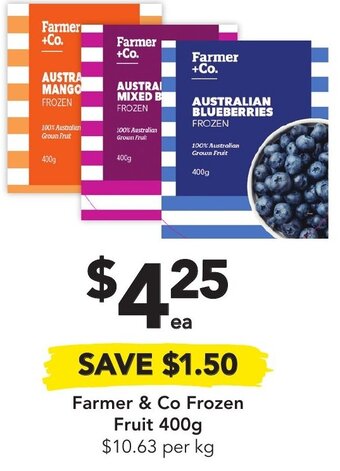 Drakes Farmer & Co Frozen Fruit 400g offer