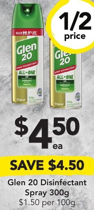 Drakes Glen 20 Disinfectant Spray 300g offer