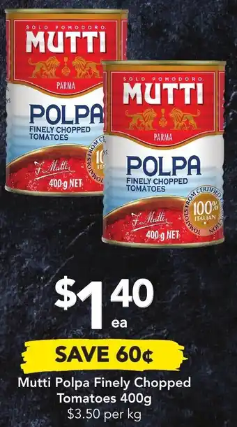 Mutti Polpa Finely Chopped Tomatoes 400g