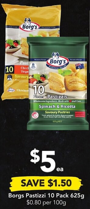 Borgs Pastizzi 10 Pack 625g