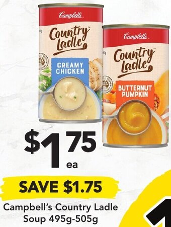 Drakes Campbell's Country Ladle Soup 495g-505g offer