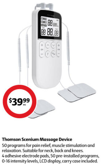 Coles Thomson Scenium Massage Device offer