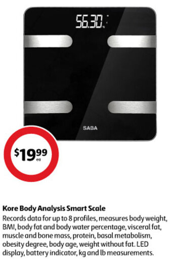 Coles Kore Body Analysis Smart Scale offer