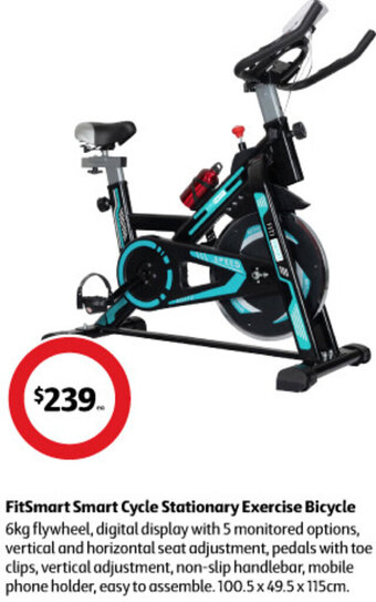 FitSmart Smart Cycle Stationary Exercise Bicycle
