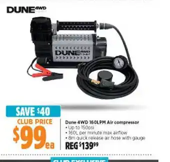 Anaconda Dune 4wd 160lpm air compressor offer