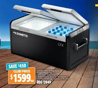 Anaconda Dometic cfx3 75 dual zone fridge-freezer 75l offer