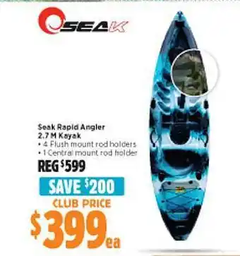 Anaconda Seak rapid angler 2.7 m kayak offer