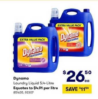 BIG W Dynamo laundry liquid offer