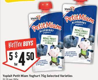 IGA Yoplait petit miam yoghurt offer