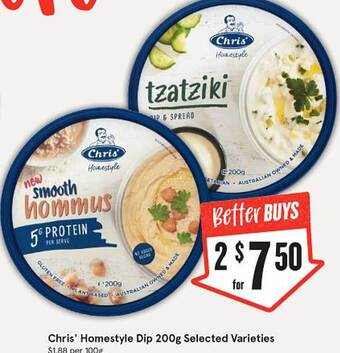 IGA Chris' homestyle dip 200g offer