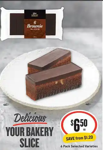 IGA 6 pack brownie slices offer