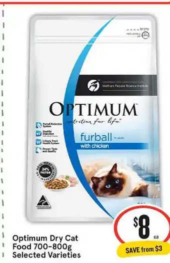 IGA Optimum dry cat food offer