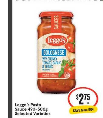 IGA Leggo's pasta sauce offer