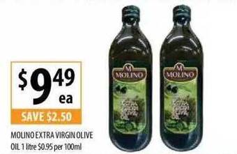 Supabarn Molino extra virgin olive oil 1 litre offer
