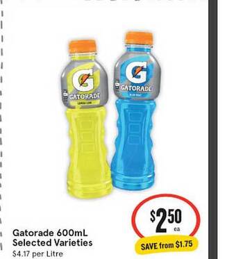 IGA Gatorade 600ml offer