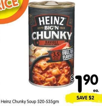 Spar Heinz Chunky Soup 520-535gm offer