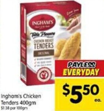 Spar Ingham's Chicken Tenders 400gm offer