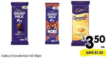 Spar Cadbury Chocolate Block 160-180gm offer