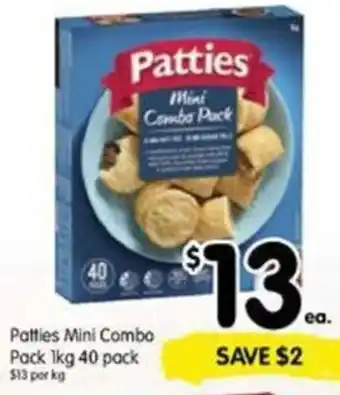 Spar Patties Mini Combo Pack 1Kg 40 Pack offer