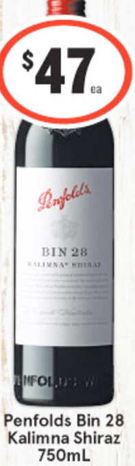 IGA Liquor Penfolds Bin 28 Kalimna Shiraz 750ml offer