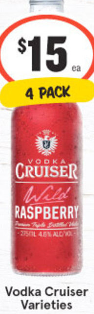 IGA Liquor Vodka Cruiser Varieties offer