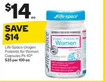 Woolworths Life-space urogen probiotic for women capsules offer