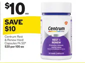 Woolworths Centrum rest & renew hard capsules offer