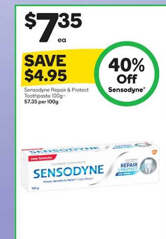 Woolworths Sensodyne repair & protect toothpaste offer