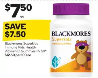 Woolworths Blackmores superkids immune kids health vitamin c gummies offer