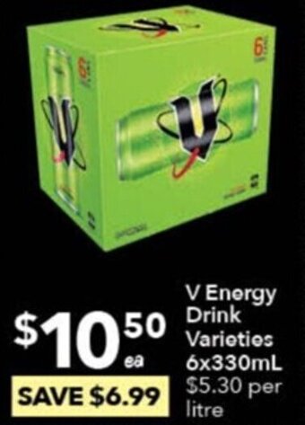 Ritchies V Energy Drink Varieties 6x330ml offer
