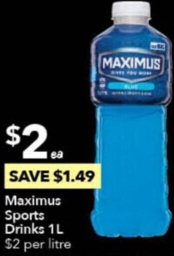 Ritchies Maximus Sports Drink 1L offer