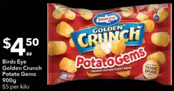Ritchies Birds Eye Golden Crunch Potato Gems 900g offer