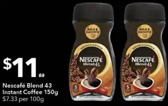 Ritchies Nescafe Blend 43 Instant Coffee 150g offer
