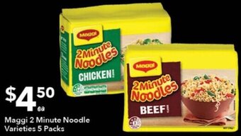 Ritchies Maggi 2 Minute Noodle Varieties 5 Packs offer