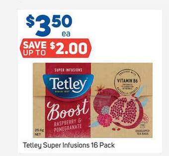 Foodland Tetley super infusions 16 pack offer