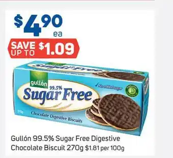 Foodland Gullón 99.5% sugar free digestive chocolate biscuit offer