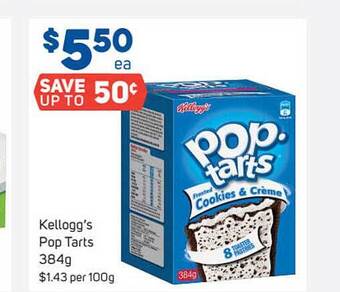 Foodland Kellogg's pop tarts offer