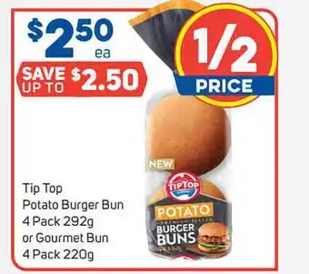 Foodland Tip top potato burger bun or gourmet bun offer