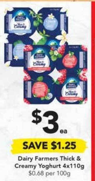Drakes Dairy farmers thick & creamy yoghurt offer
